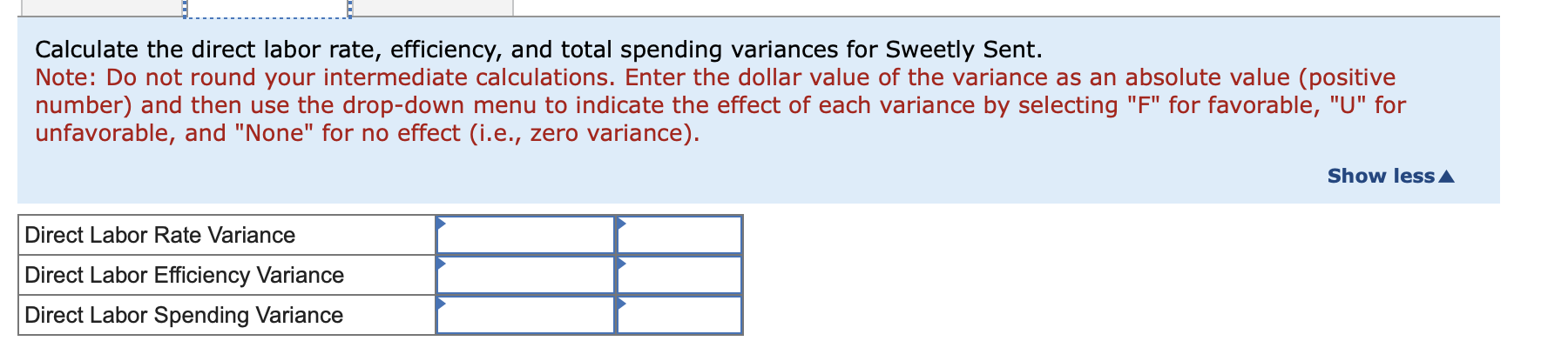 value of the variance as an absolute value (positive number) and then
