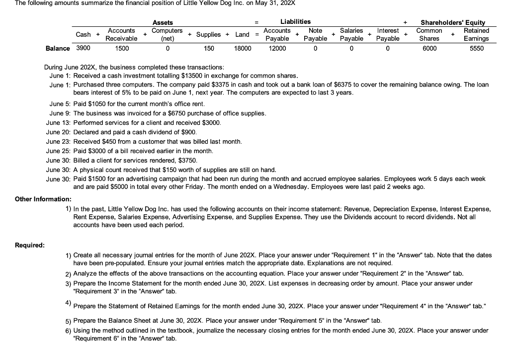 Create an excel table for the following questions Please do this