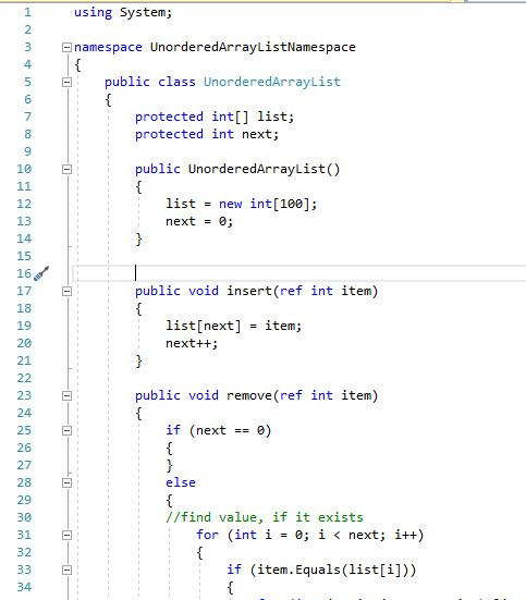 list by shifting the elements of the list. However, if the element