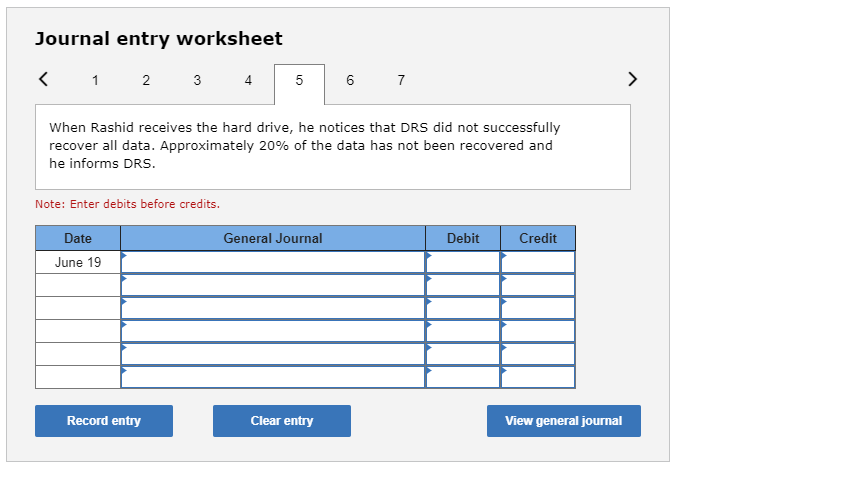 it to DRS. June 12 After initial evaluation, DRS e-mails Rashid to