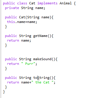 and interfaces Copy the brown code below into a file. Save it.