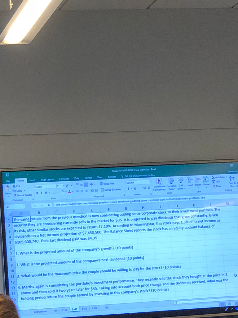  Please show work on Excel :)