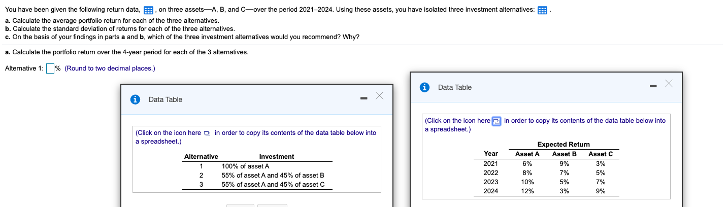 YYES WE CAN USE EXCEL You have been given the following return
