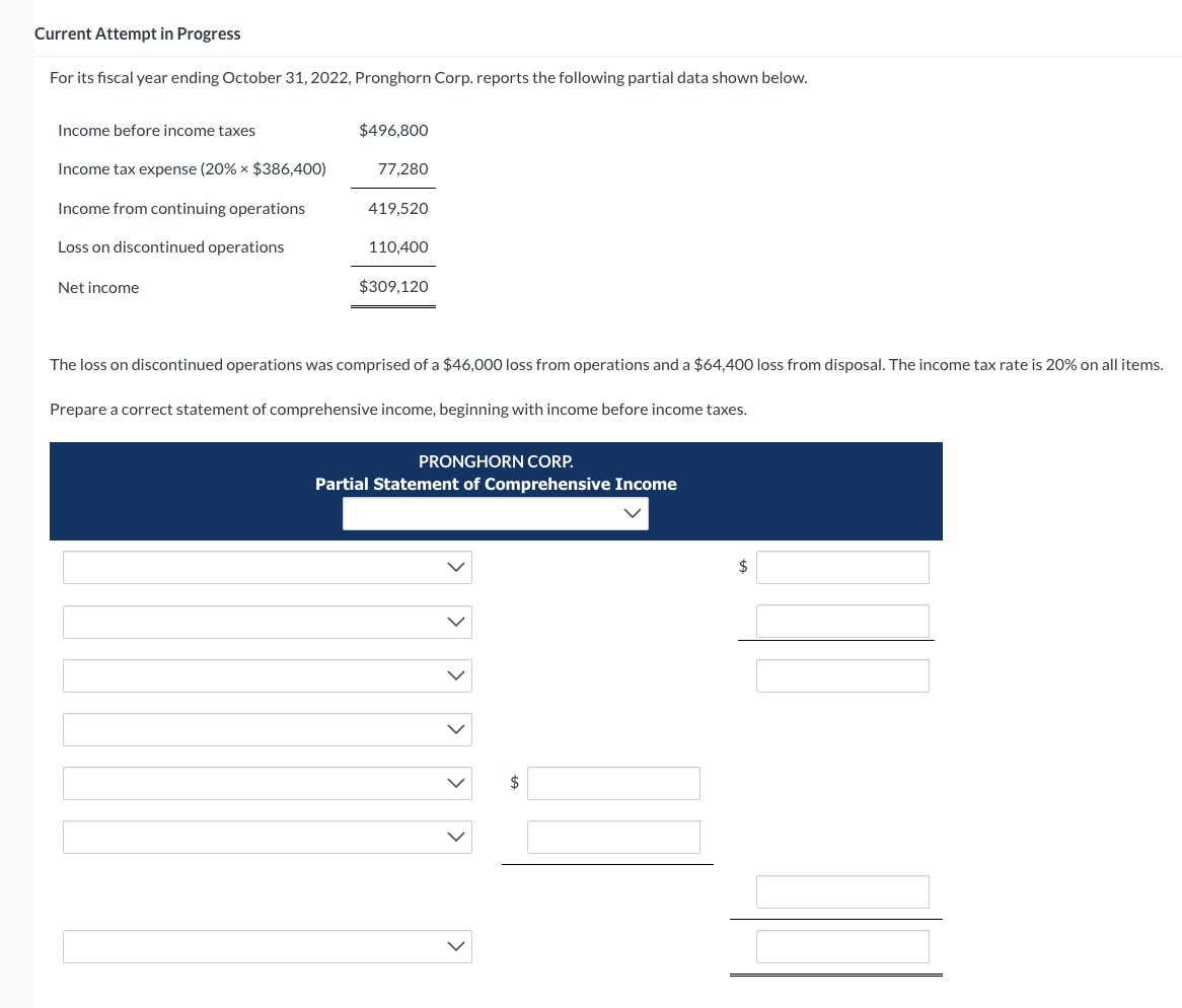  Current Attempt in Progress For its fiscal year ending October 31,