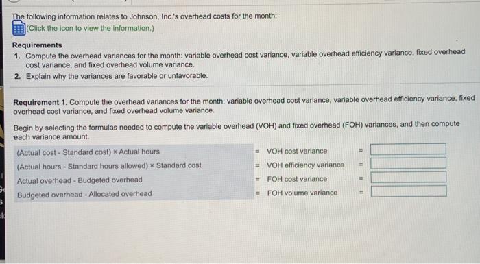 nce. $ 7,200 $ 3,600 las nec Static budget variable overhead Static
