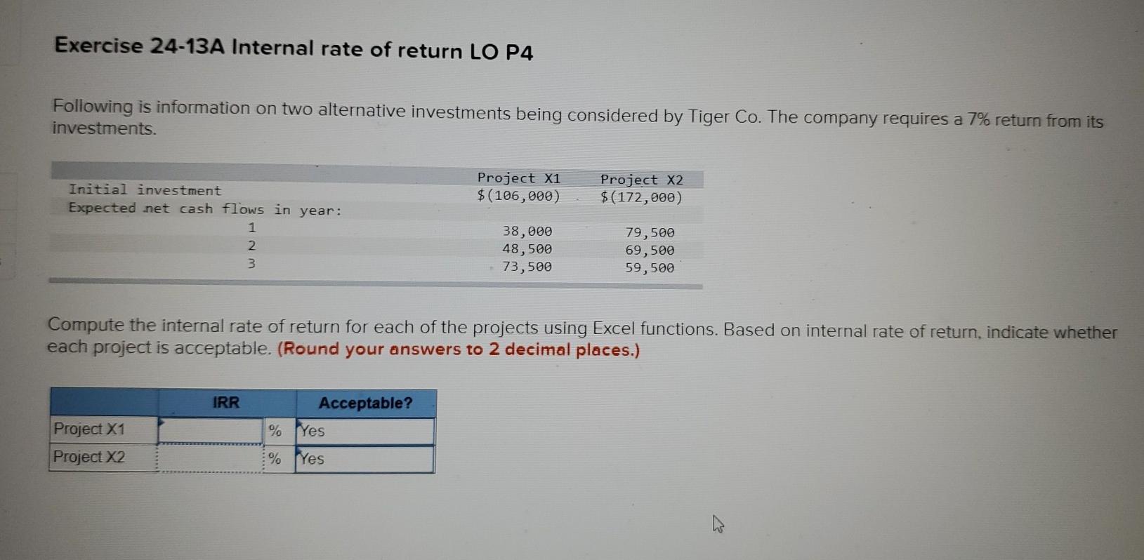  Please explain the steps used to find the answer Exercise 24-13A
