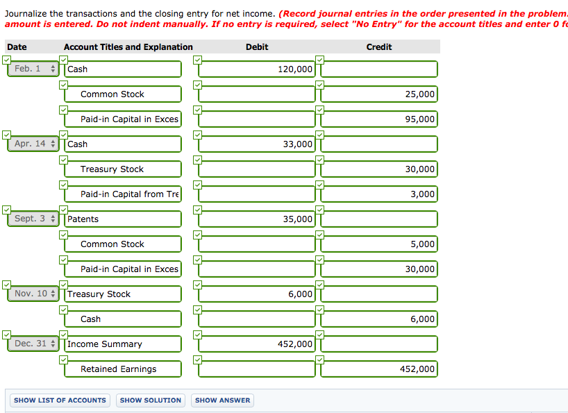 balances in the accounts, and post the journal entries to the stockholders
