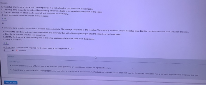 c, 50,80,90,115 minutes have not worked Reduce Setup Time computer-controlled the The
