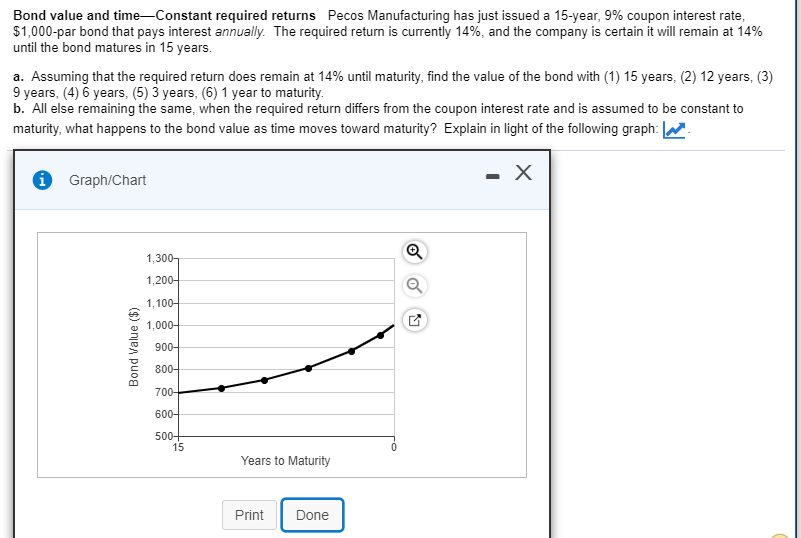 Bond value and time-constant required returns Pecos Manufacturing has just issued