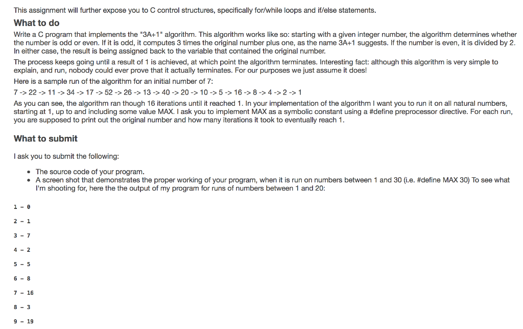  or/while loops and if/else statements. This assignment will further expose you