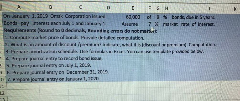  A B C D E F G H I On January