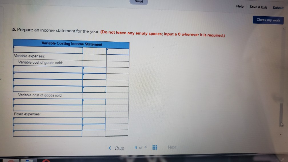 unit: Manufacturing: Direct materials Direct labour Variable manufacturing overhead Variable selling and