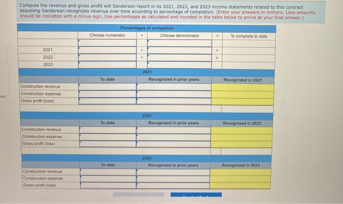 recognition over time vs. upon project completion [LO6-9] On June 15, 2021,