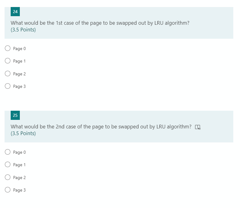 Referenced Referenced Bit Modified Bit 0 21 702 0 0 1 130