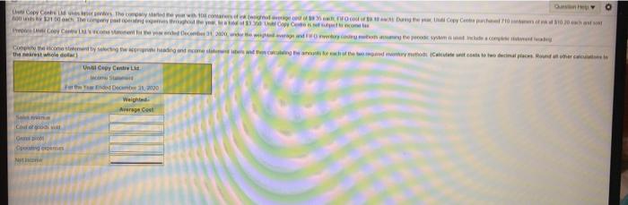  please explain all parts how weighted average cost and FIFO is