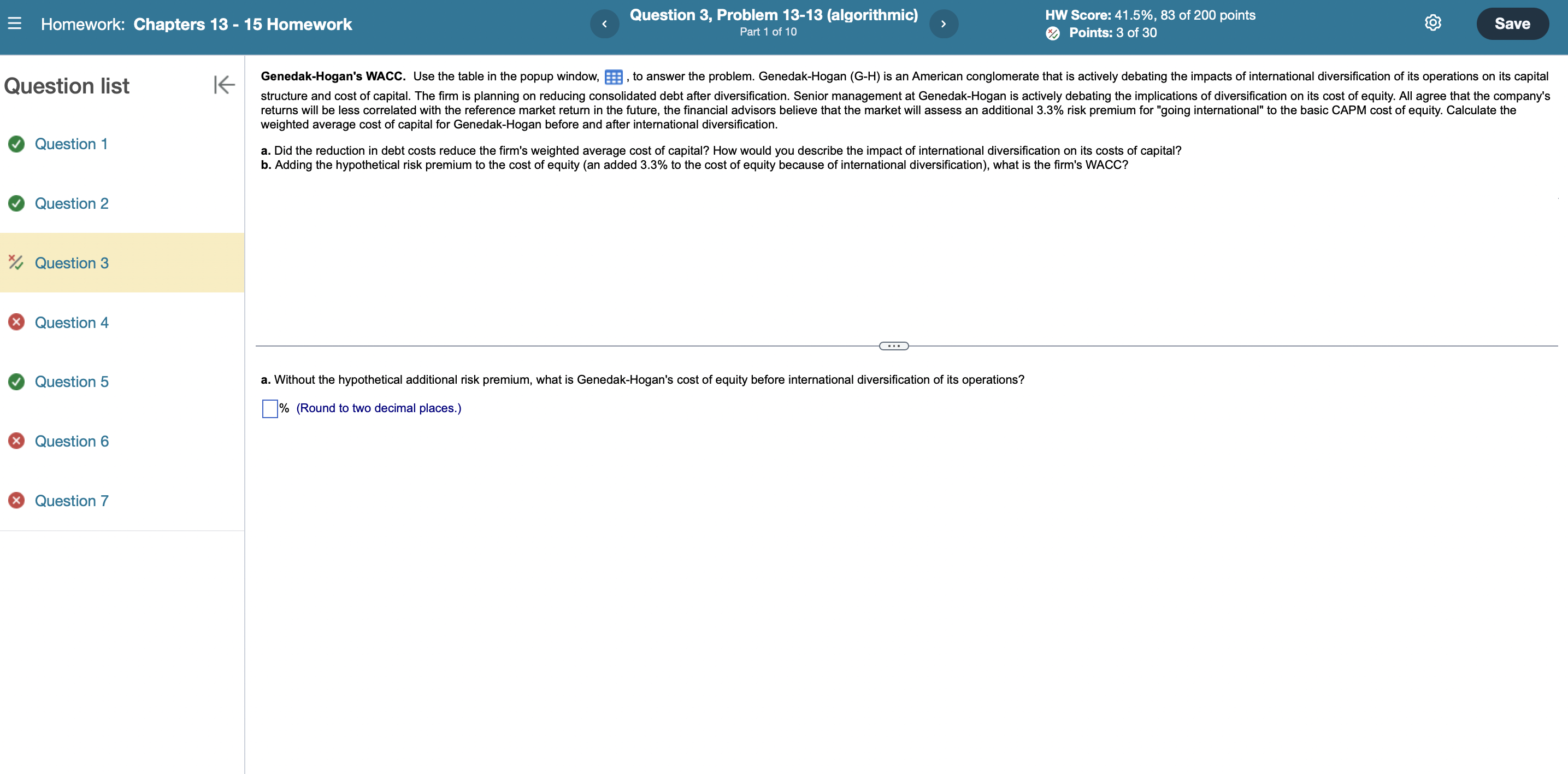 Table Question list Question 1 Question 2 Question 3 Question 4 Question