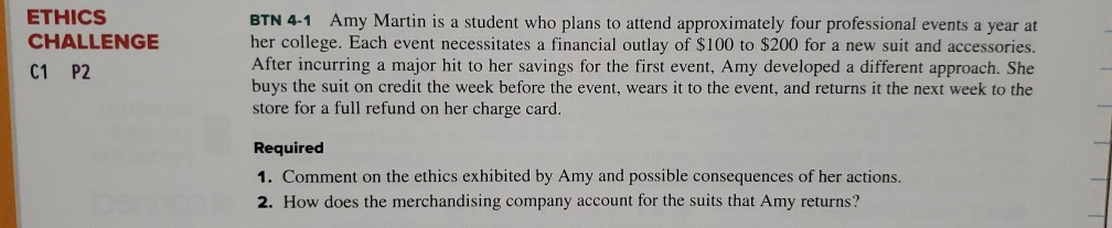 1 and 2 please ETHICS CHALLENGE C1 P2 BTN 4-1 Amy