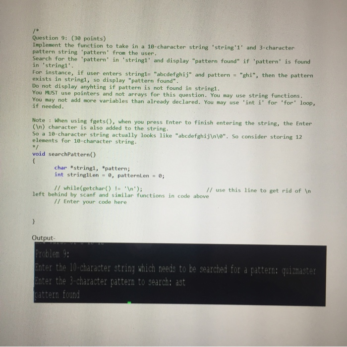  Can you please help me answer this question using POINTERS Thanks!!