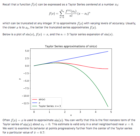  Using Python. Recall that a function f(x) can be expressed as