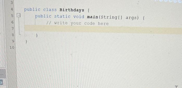 The program needs to be in Java. We cannot use arrays, switch