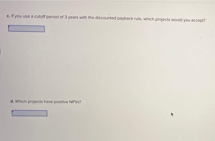opportunity cost of capital is 12% Project Time: Cash Flows, 2 4