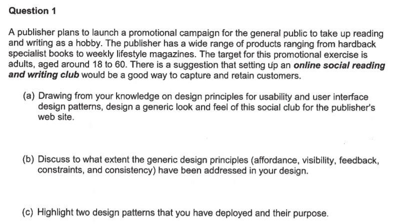 User Interfaces Question Answer carefully and completely for a thumbs up Question