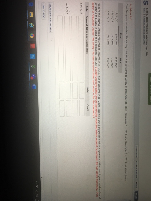  Kieso, Intermediate Accounting. 16e Help System Announcements CALCULATOR PRINTER VERSION OR