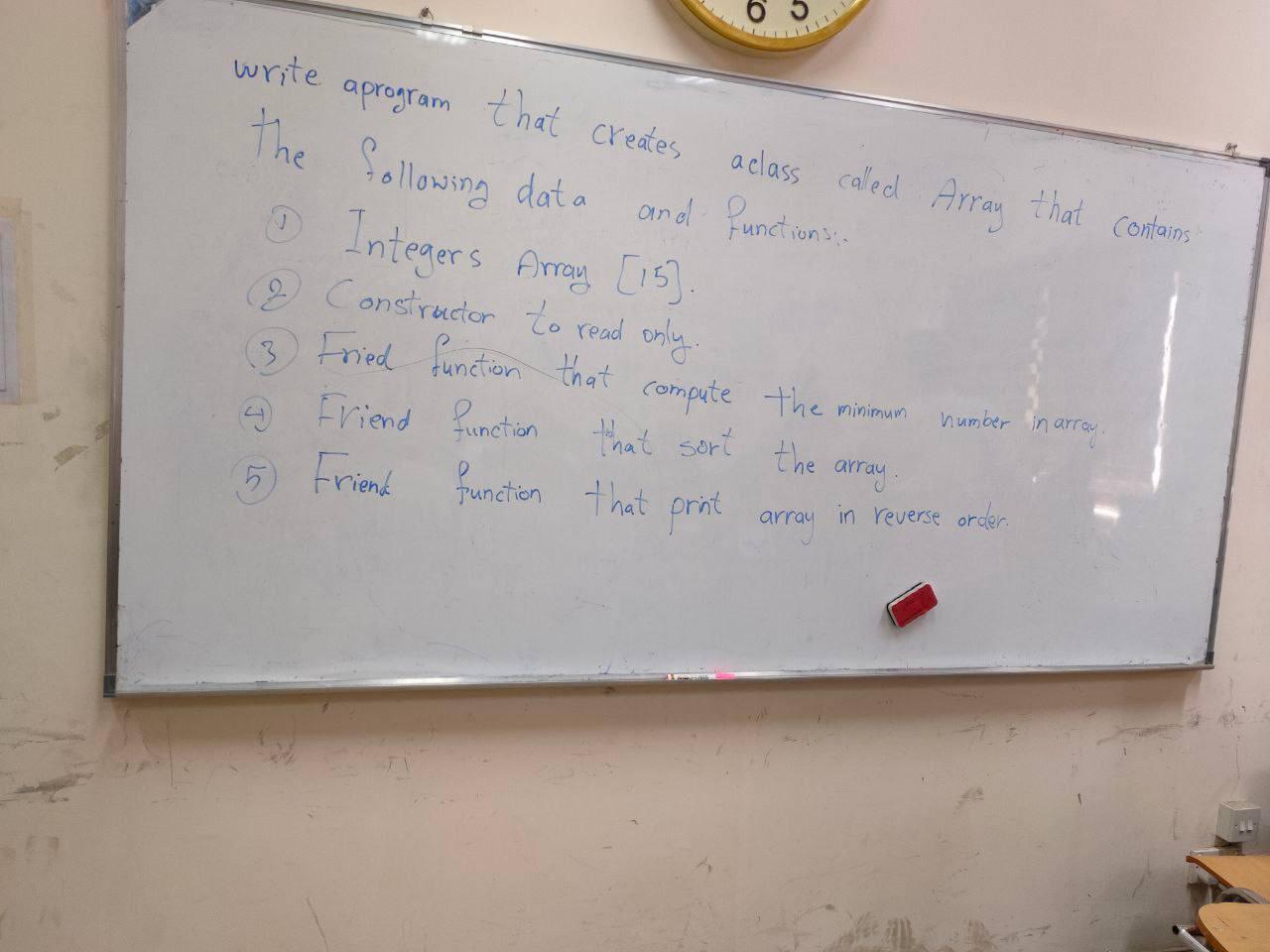Write in c++ oop write aprogram that creates aclass caled Array that