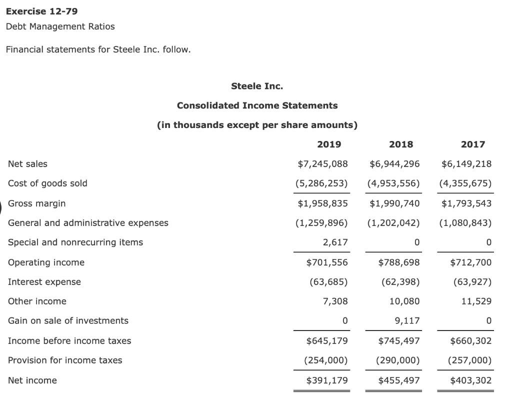 I just need help finding the return on equity. Exercise 12-79