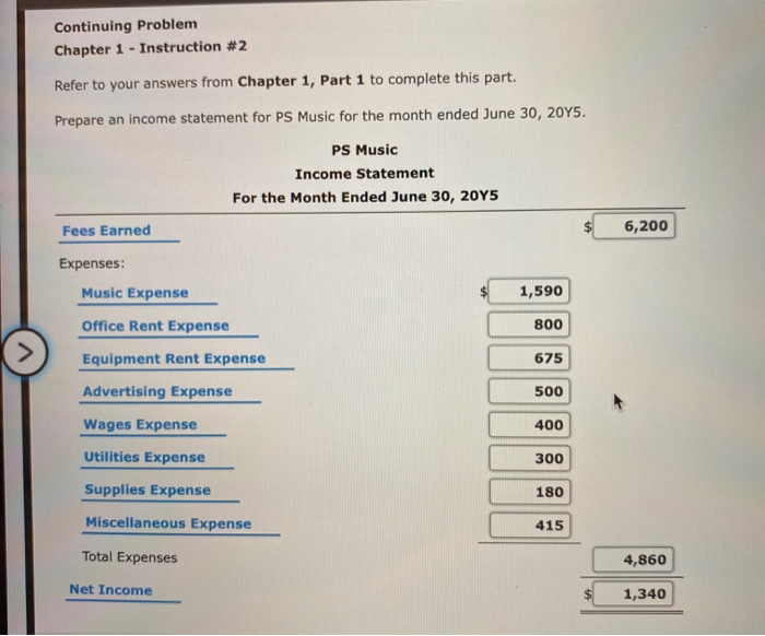 1 - Instruction #3 Refer to your answers from Chapter 1, Parts