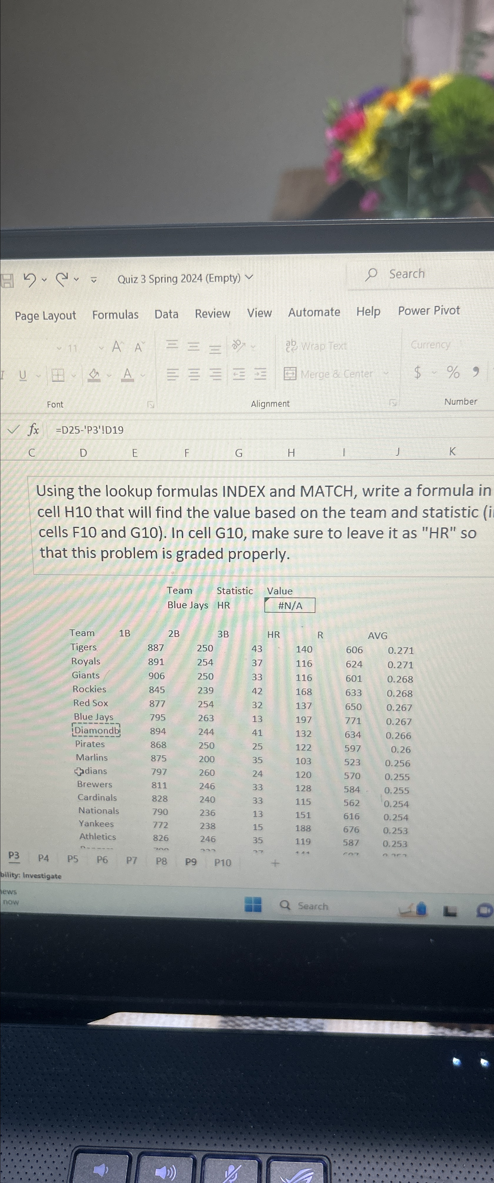  Search Page Layout Formulas Data Review View Automate Help Power Pivot
