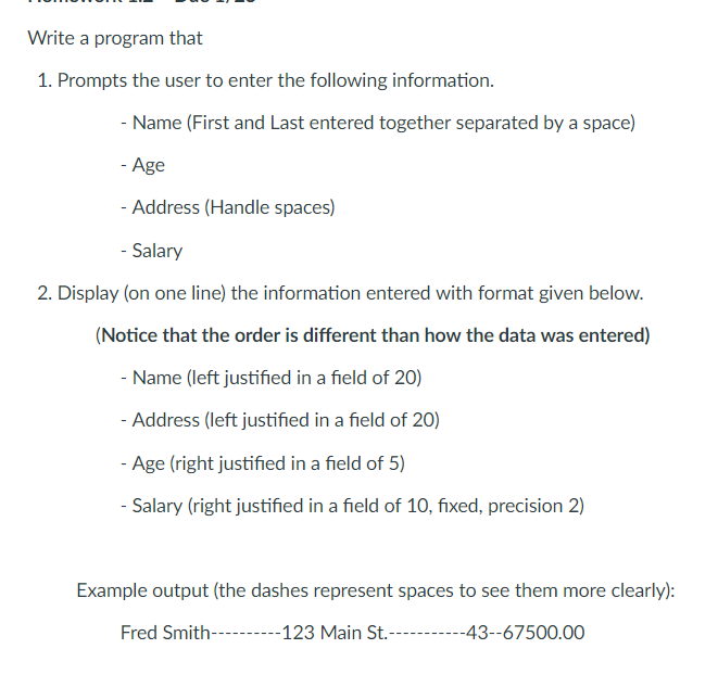C++ Program Write a program that 1. Prompts the user to enter