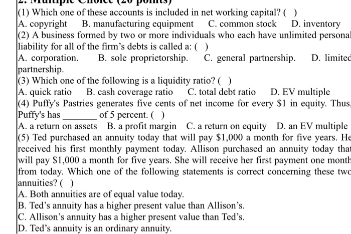 a small number of assets is called unsystematic risk) |(10) If the