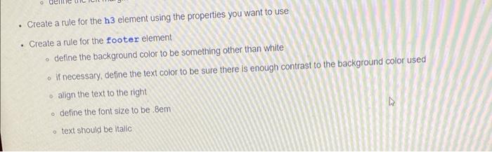 help you create the CSS page: Using a text editor, create a