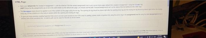 new external CSS page Save the page as assignment2.css in your module2