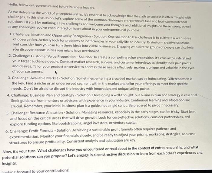 please answer best to your knowledge. please answer each challenge with answer