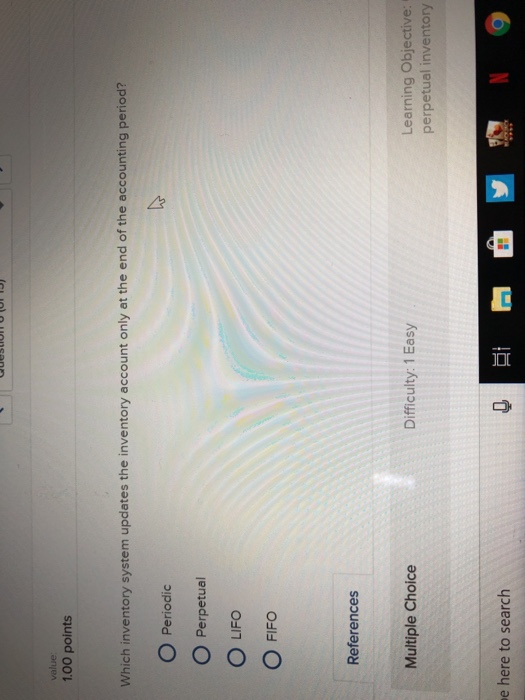  which inventory system updates the inventory account only at the end