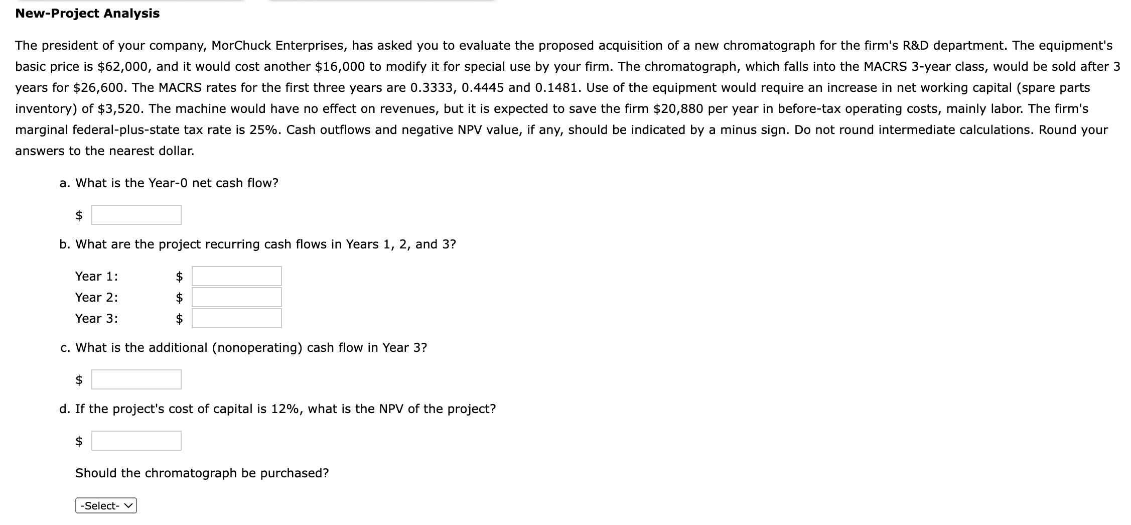 PLEASE SOLVE in excel with formulas to see how it is calculated