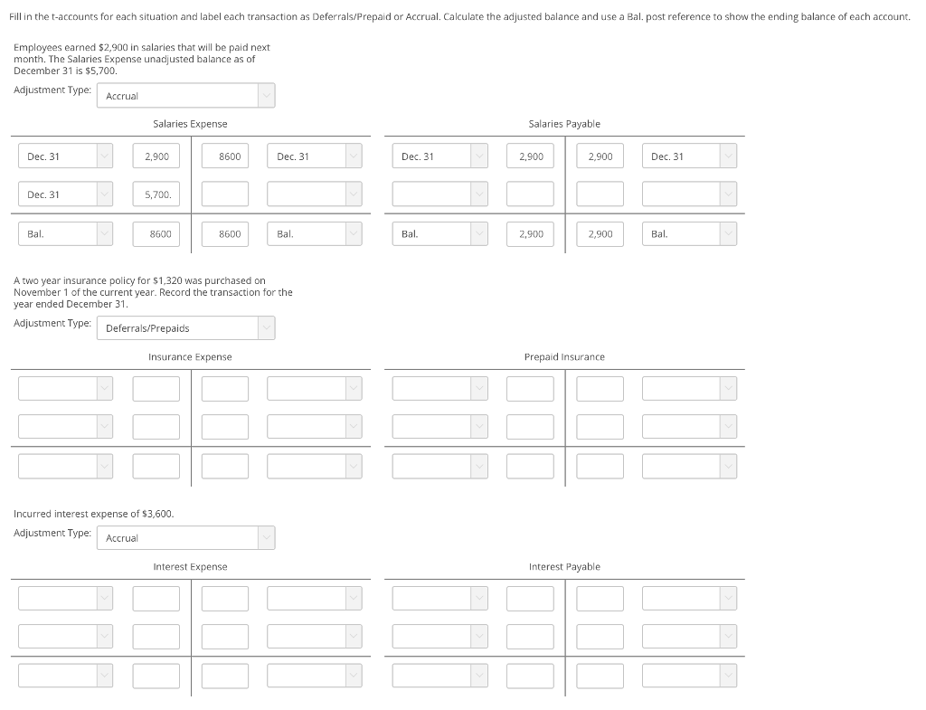 Helpppp......I think I am doing this so wrong. Fill in the t-accounts