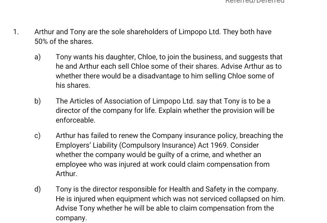 please do it in 35 minutes will upvote 1. Arthur and