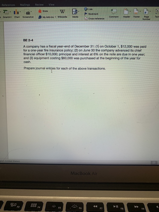  References Mailings Review View Store W IP Link Bookmark Cross-reference SmartArt