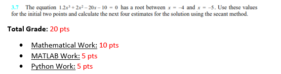  Dont Need math help, just need help in MATLAB and Python