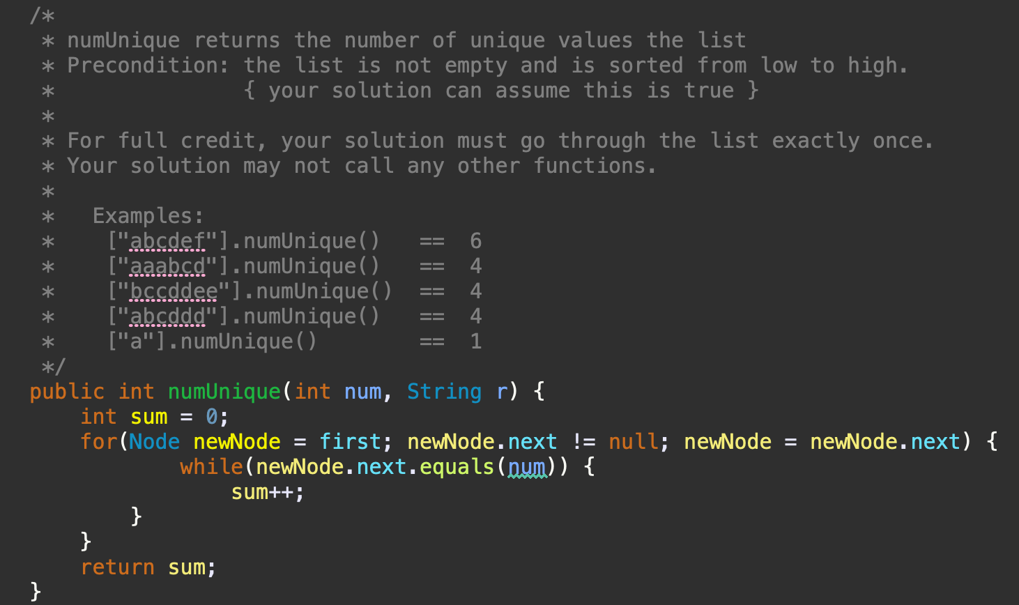 Linked list for java: I have already started it but now I