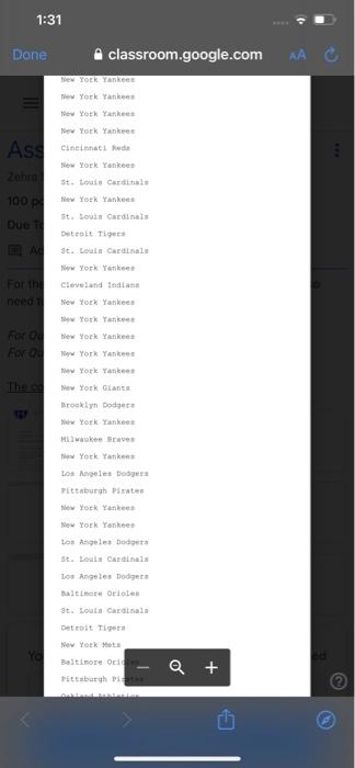 of the World Series' winning teams from 1903 through 2009. The first