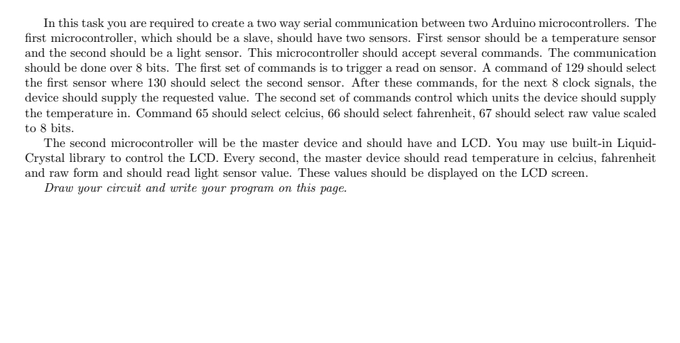  In this task you are required to create a two way