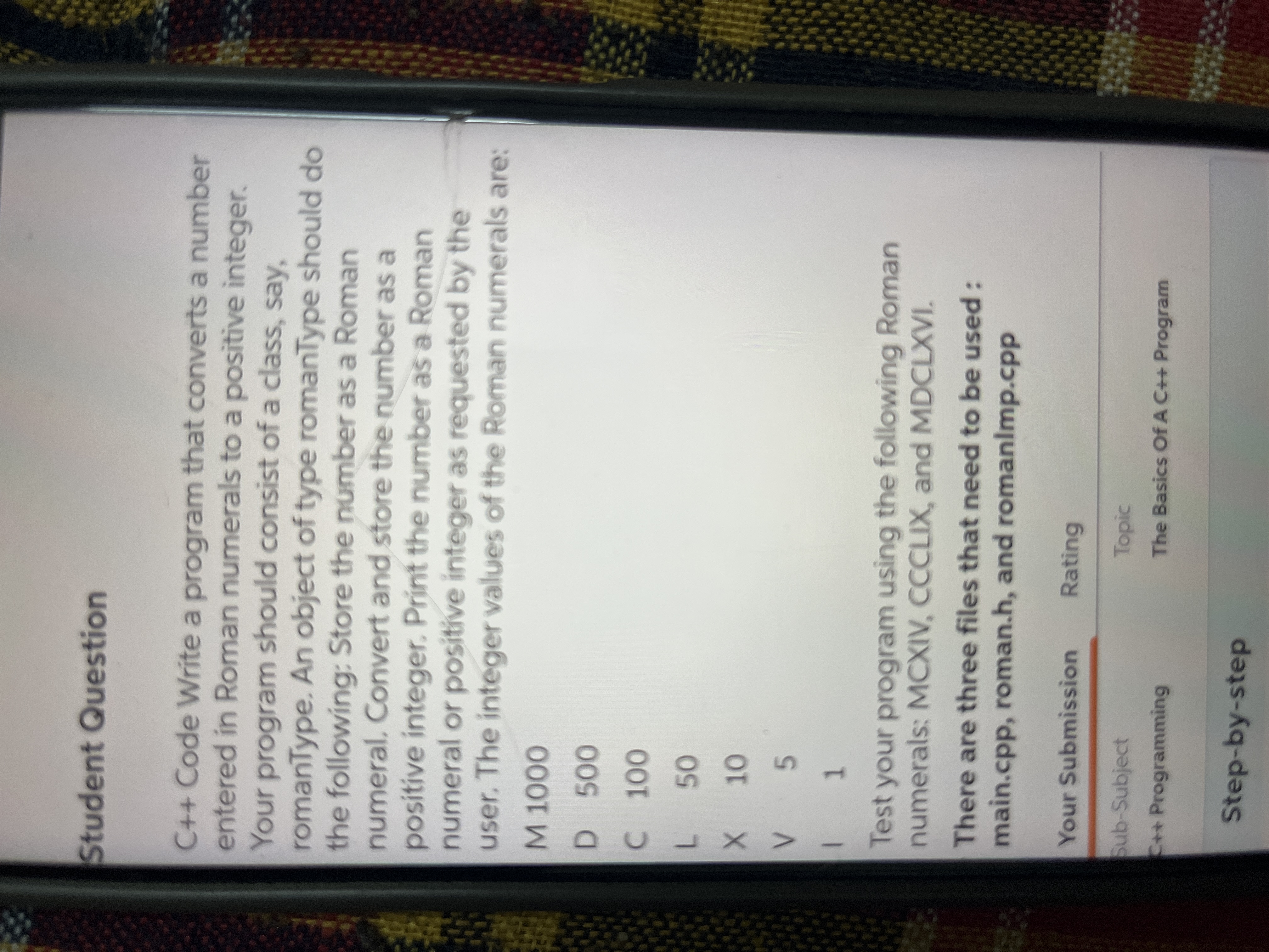  Student Question C++ Code Write a program that converts a number