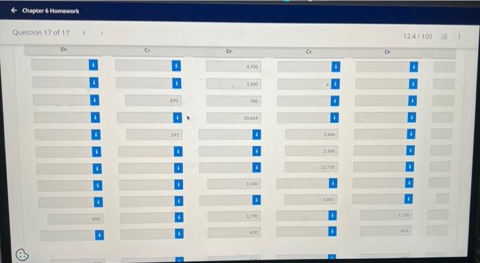 Question 17 of 17 Supplies Expense Net rcome Totaly