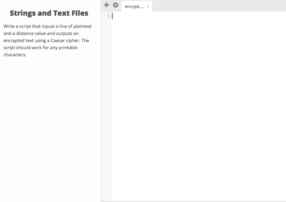 Write a script that inputs a line of plaintext and a distance