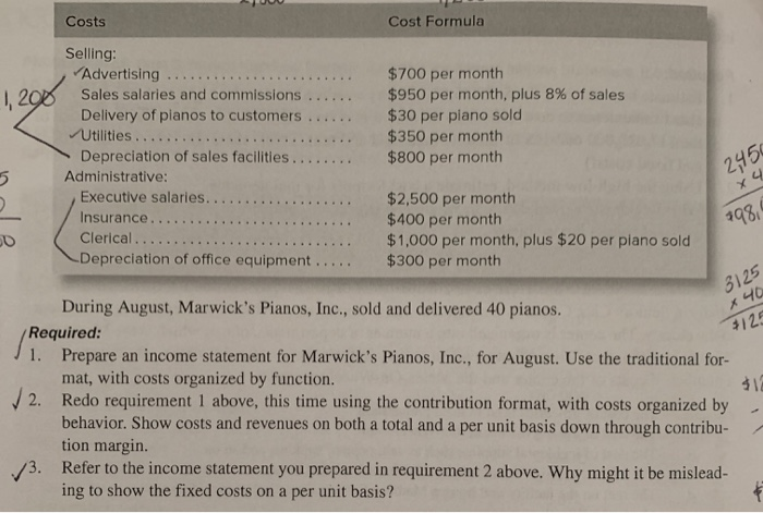 Pianos, Inc., purchases pianos from a large manufacturer and sells them at