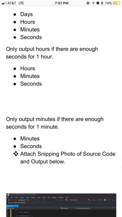 the answer which is the code and the output the code gave.